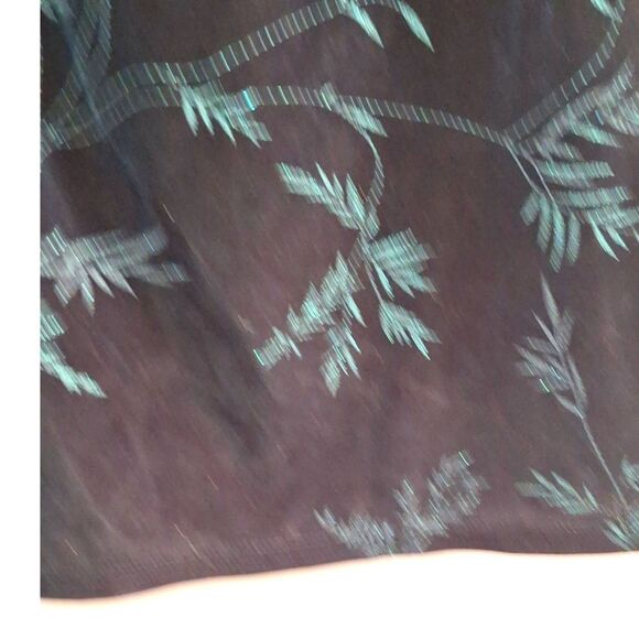 A Women's Blue Velvet Skirt Pencil Floral Office Siren Evening Sparkly XL - Picture 4 of 6